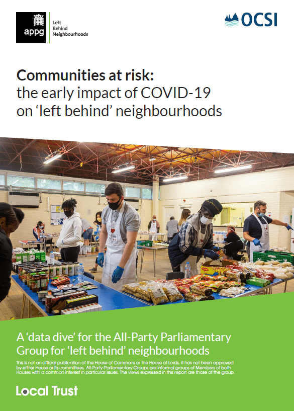 Communities at risk: the early impact of COVID-19 on ‘left behind’ neighbourhoods