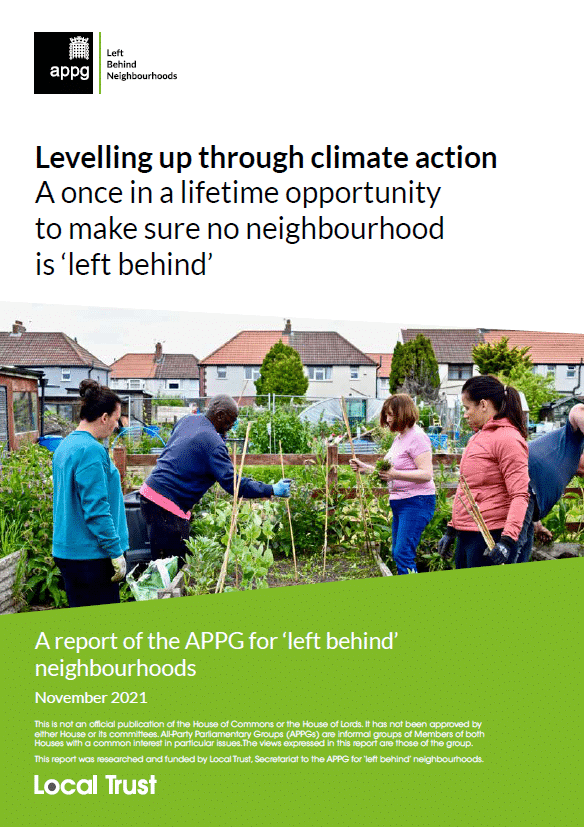 Levelling up through climate action: A once in a lifetime opportunity to make sure no neighbourhood is ‘left behind’